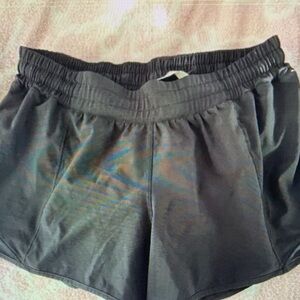 Black Lulu running shorts
